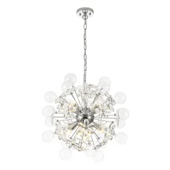 Sculptural Bloom Dandelion Crystal Floral Bubble Chandelier