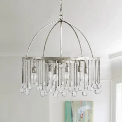 Shabby Chic Crystal Raindrop Chandelier