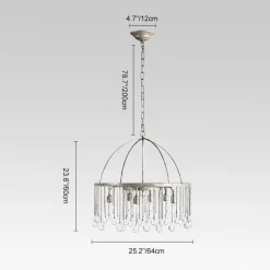 Shabby Chic Crystal Raindrop Chandelier