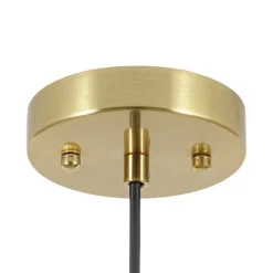 Simple Brass 1-Light Metal Flat Conical Kitchen Pendant