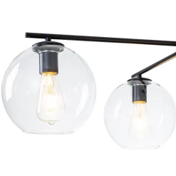 Simple 4-light Clear Glass Globe Round Sputnik Chandelier