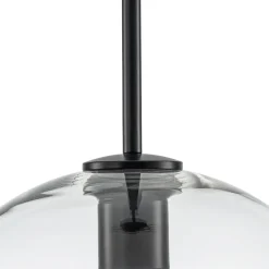 Simple Mid-Century 1-Light Clear Glass Globe Pendant Light