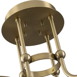 Smoked Glass Bubble Branch Sputnik Semi Flush Chandelier