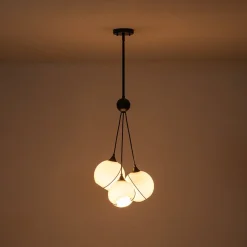 Statement Shine Opal Glass Globe Cluster Chandelier