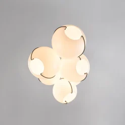 Statement Shine Opal Glass Globe Cluster Chandelier
