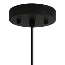 Vintage Luxe Black Gold Hammered Dome Pendant Light