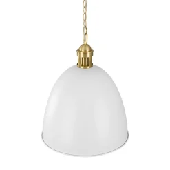 Vintage Luxe Farmhouse Large Iron Bell Pendant Light