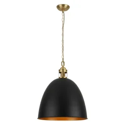 Vintage Luxe Farmhouse Large Iron Bell Pendant Light