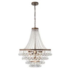 Vintage Luxury Antique Bronze Crystal Empire Chandelier
