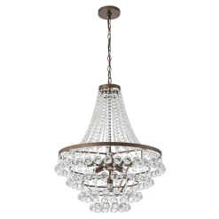 Vintage Luxury Antique Bronze Crystal Empire Chandelier
