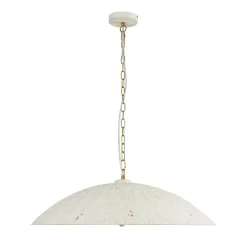 Vintage Oversized Flat Dome Metal Pendant Light