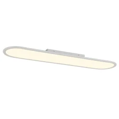 White Long Oval Warm Dimmable LED Semi Flush Mount