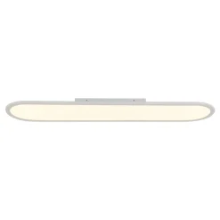 White Long Oval Warm Dimmable LED Semi Flush Mount