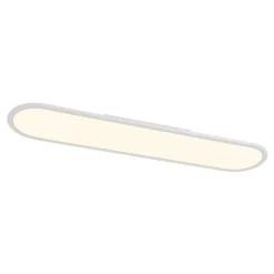 White Long Oval Warm Dimmable LED Semi Flush Mount