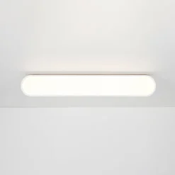 Wood Accent Oval Dimmable LED Flush Mount Ceiling Light